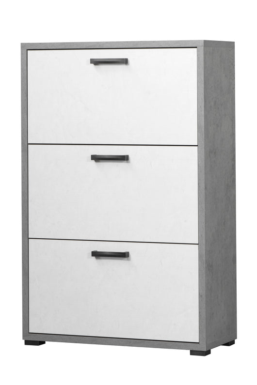 Robuschi 3241OSB Scarpiera Montata 3 Ante a ribalta Doppie Spessore 25mm scocca Finitura Ossido forntali Finitura Bianco Cemento