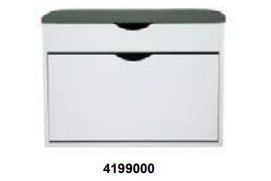 Camillo Rigamonti S.r.l Panca portascarpe con vano e Cuscino, Poliestere, 60x30x50