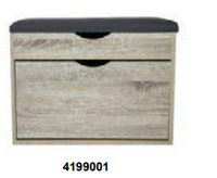 Camillo Rigamonti S.r.l Panca portascarpe con vano e Cuscino, Poliestere, 60x30x50