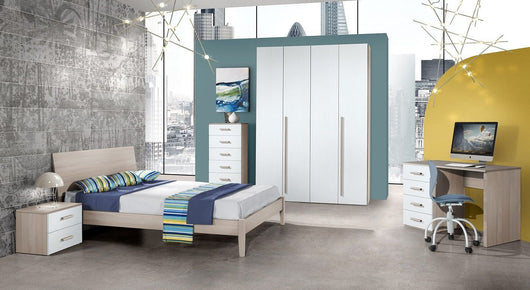 TEAM CAMERETTA 4A+1LETTO 120 OLMO/BIANCO LARICE SENZA SETTIMINO