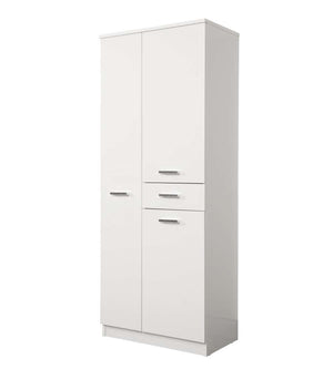 Germanvox colonna bagno/lavanderia 3 ante e 1 cassetto colore bianco lucido