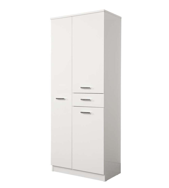 Germanvox colonna bagno/lavanderia 3 ante e 1 cassetto colore bianco lucido