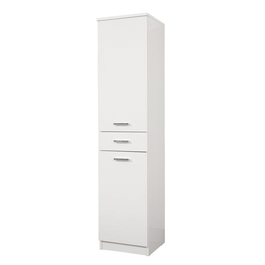 Germanvox colonna bagno/lavanderia 2 anta apertura sinistra e 1 cassetto colore bianco lucido
