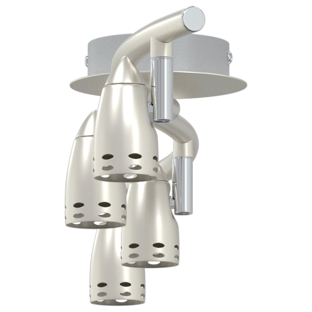 Faretto da soffitto regolabile a 4 vie Nichel opaco GU10