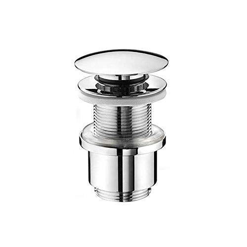piletta scarico click clack lavabo senza troppo pieno universale 1 1/4 cromata