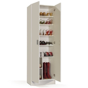 Habitdesign Furniturefactor Armadio/Scarpiera Universale a 2 Ante, Colore Bianco, Legno, 1