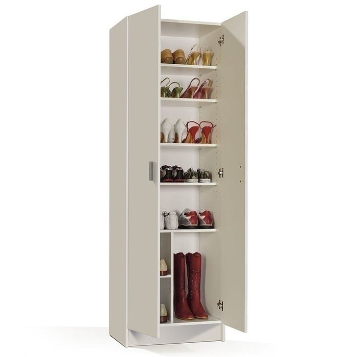 Habitdesign Furniturefactor Armadio/Scarpiera Universale a 2 Ante, Colore Bianco, Legno, 1