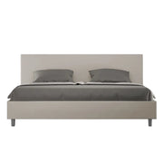 Letto contenitore imbottito 180x210 similpelle tortora Adele