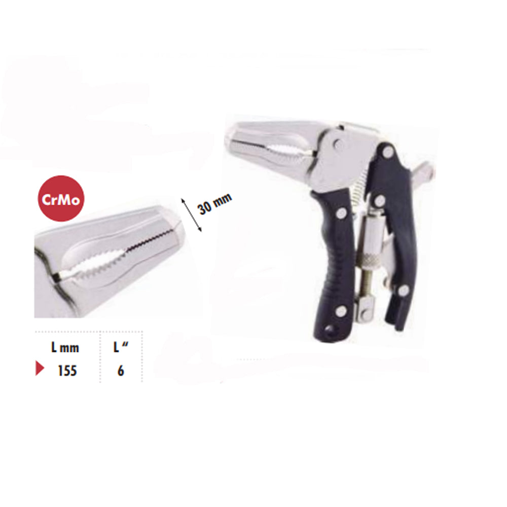 PINZA TENAGLIA REGOLABILE AUTOBLOCCANTE A PISTOLA L:155mm APERTURA 42mm DOGHER 2790-011