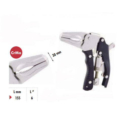 PINZA TENAGLIA REGOLABILE AUTOBLOCCANTE A PISTOLA L:155mm APERTURA 42mm DOGHER 2790-011