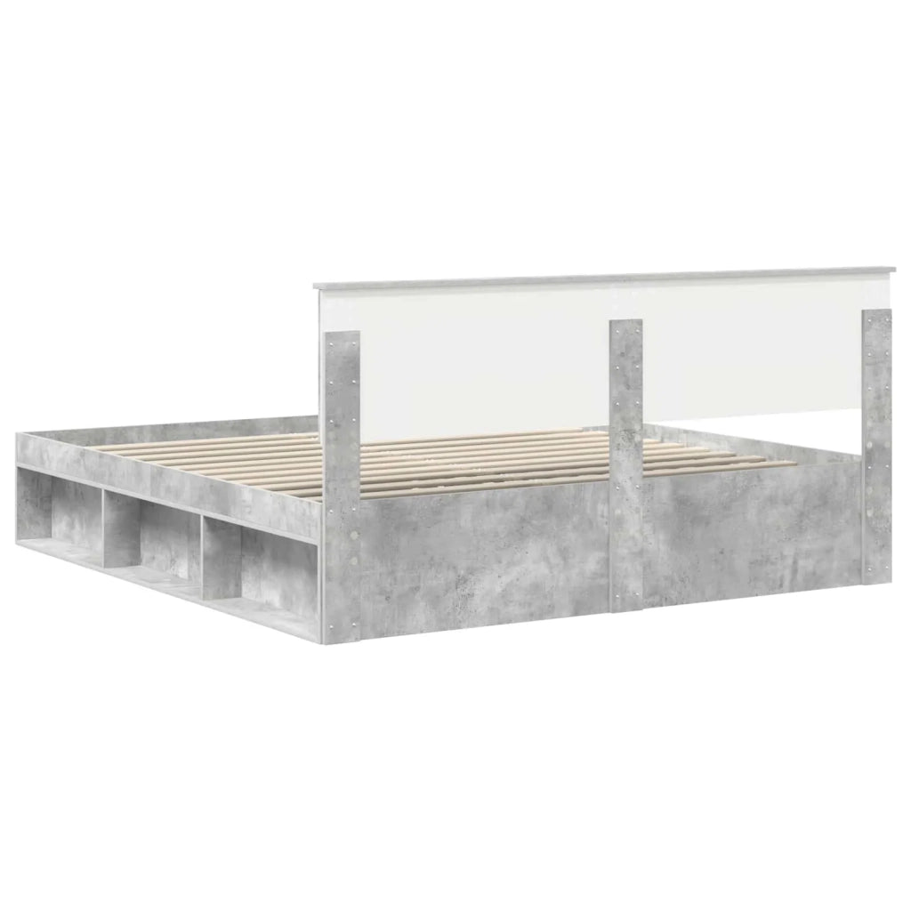 Struttura del letto Calcestruzzo 180 x 200 cm Pino massello 3410567