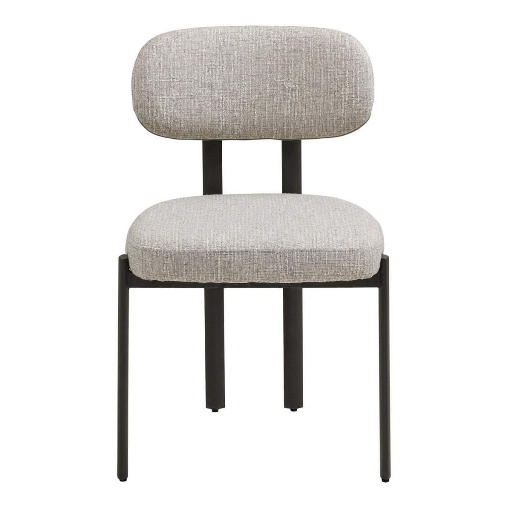 Set di 2 Sedie Royan, Grigio, Tessuto, 53x50x80,5 cm