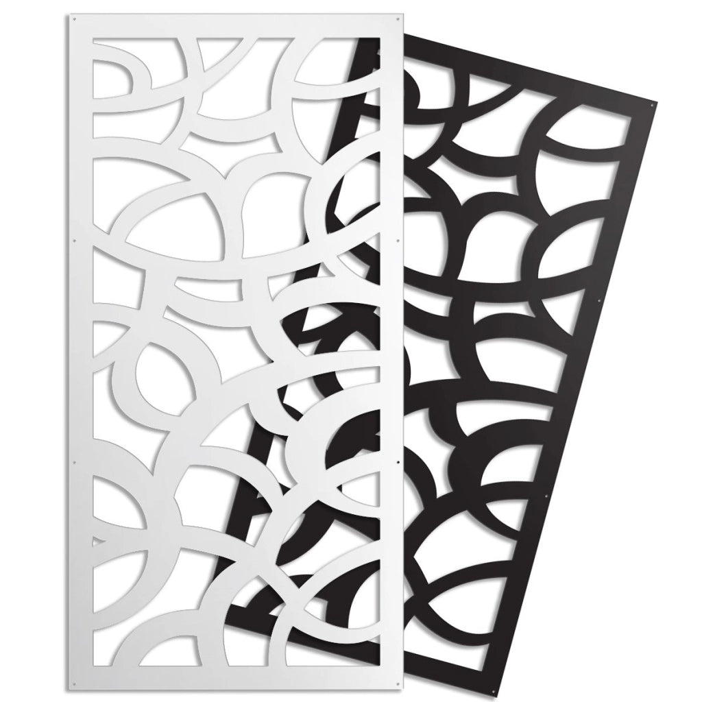 ROOTS - Pannello in PVC traforato - Parasole Misura: 47x94 cm, Colore: nero