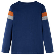 Maglietta da Bambino a Maniche Lunghe Blu Marino 116 12851