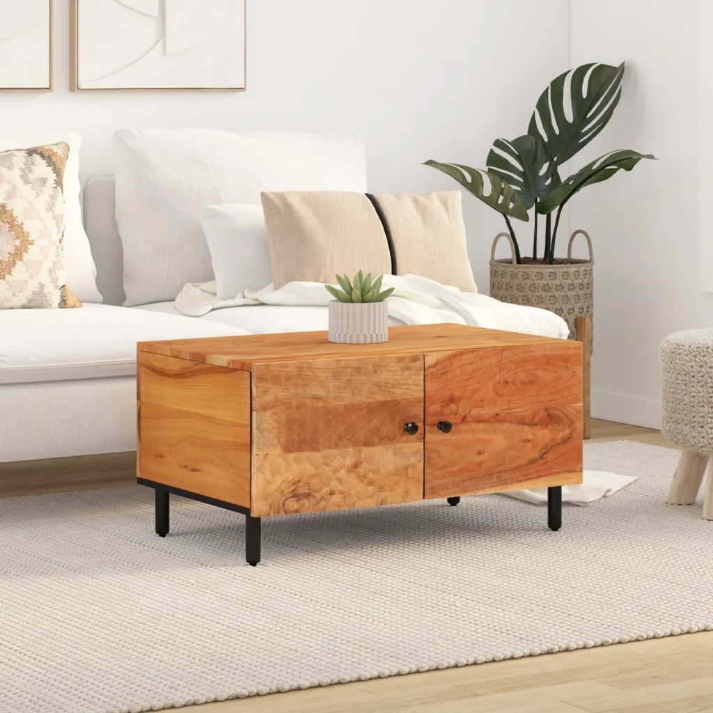 Tavolino da Salotto 80x50x40 cm Legno Massello di Acacia 356860