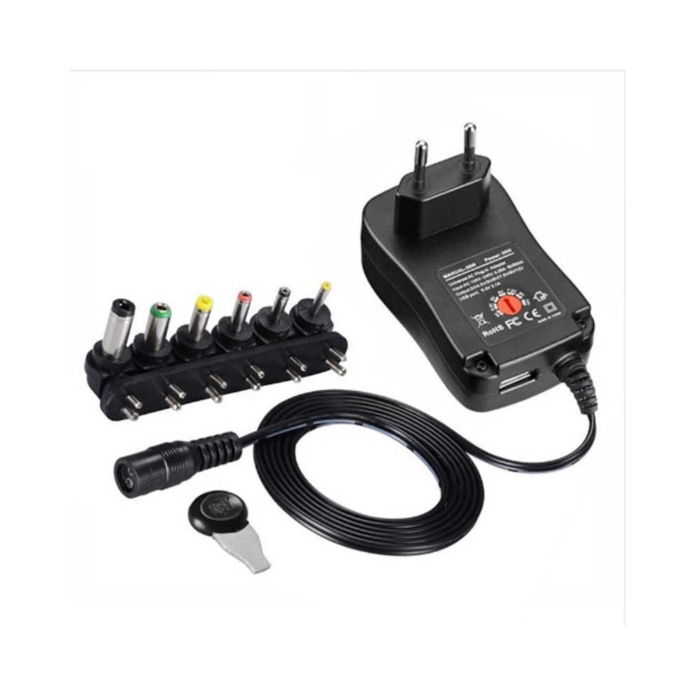 Trade Shop - Trasformatore Alimentatore Universale 500ma 5 A 12v 8 Adattatori Potenza 45w Usb -