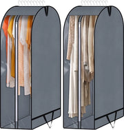 Borse per abbigliamento con capacità grande - Borse con chiusura a cerniera - 2 pezzi - 110 x 60 x 25 cm - Veloce - Grigio - Borsa da stivaggio