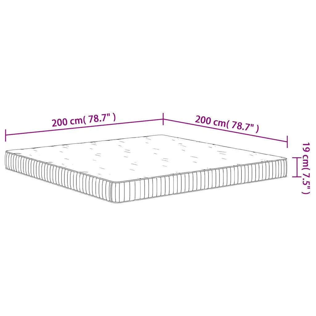 Materasso a Molle Insacchettate Medio 200x200 cm 372821