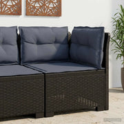 Divano da esterno-Divano da Giardino a 1 Posto con Cuscini Aspetto Rattan PP 955856