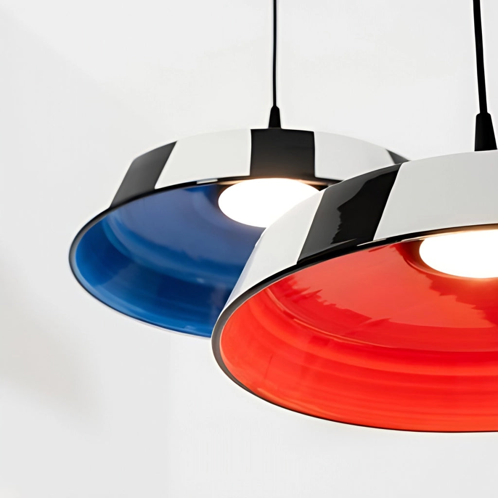 Circus Lampada a Sospensione LED Design Artigianale in Ceramica Made in Italy Diametro 35 cm Colore Rosso per Illuminazione Interni Moderna