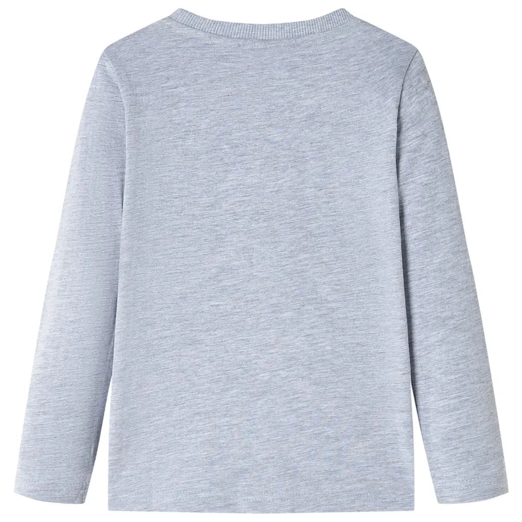 Maglietta Bambino a Maniche Lunghe Grigio MÃ©lange 128
