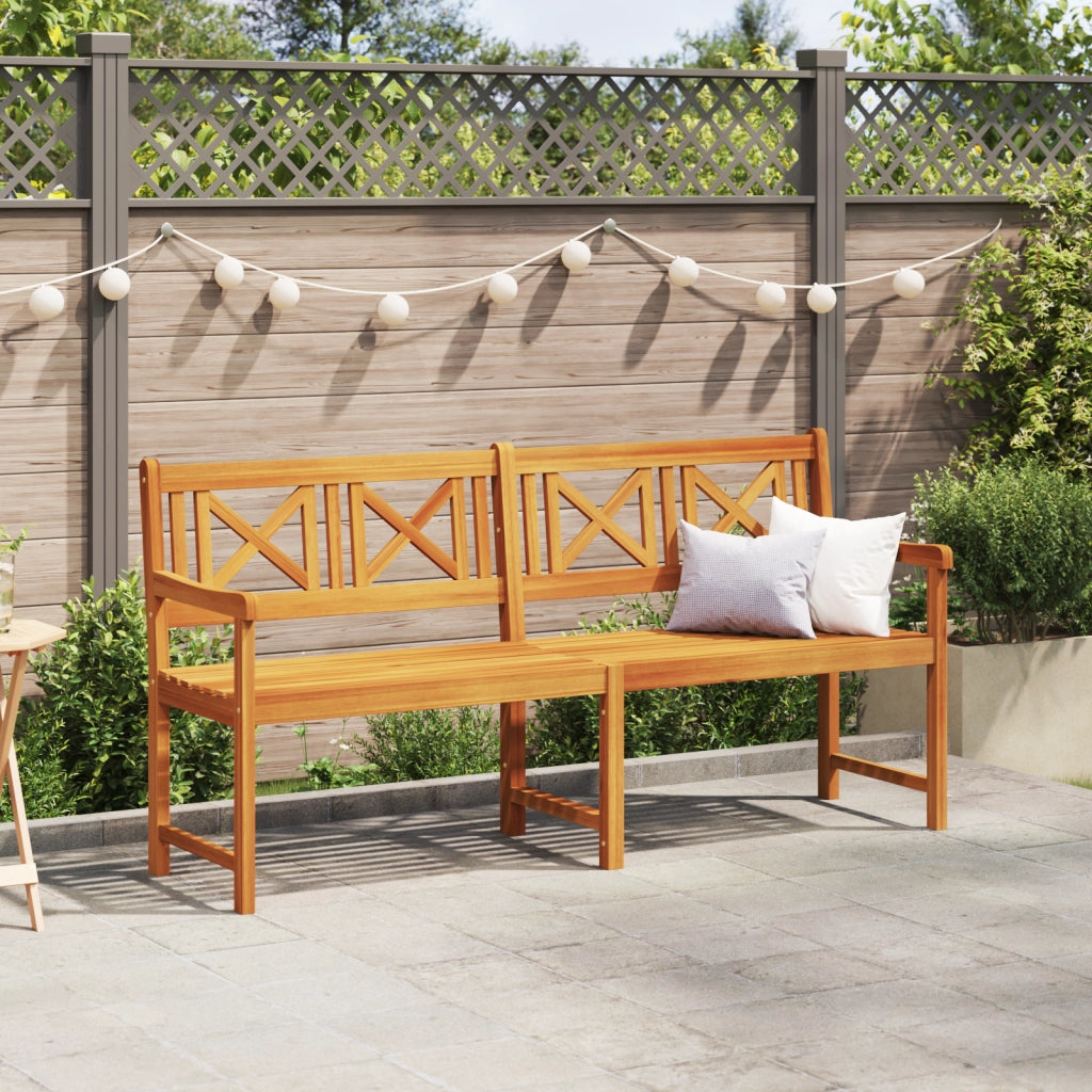 Panchina da Giardino 180x56x90 cm Legno Massello di Acacia