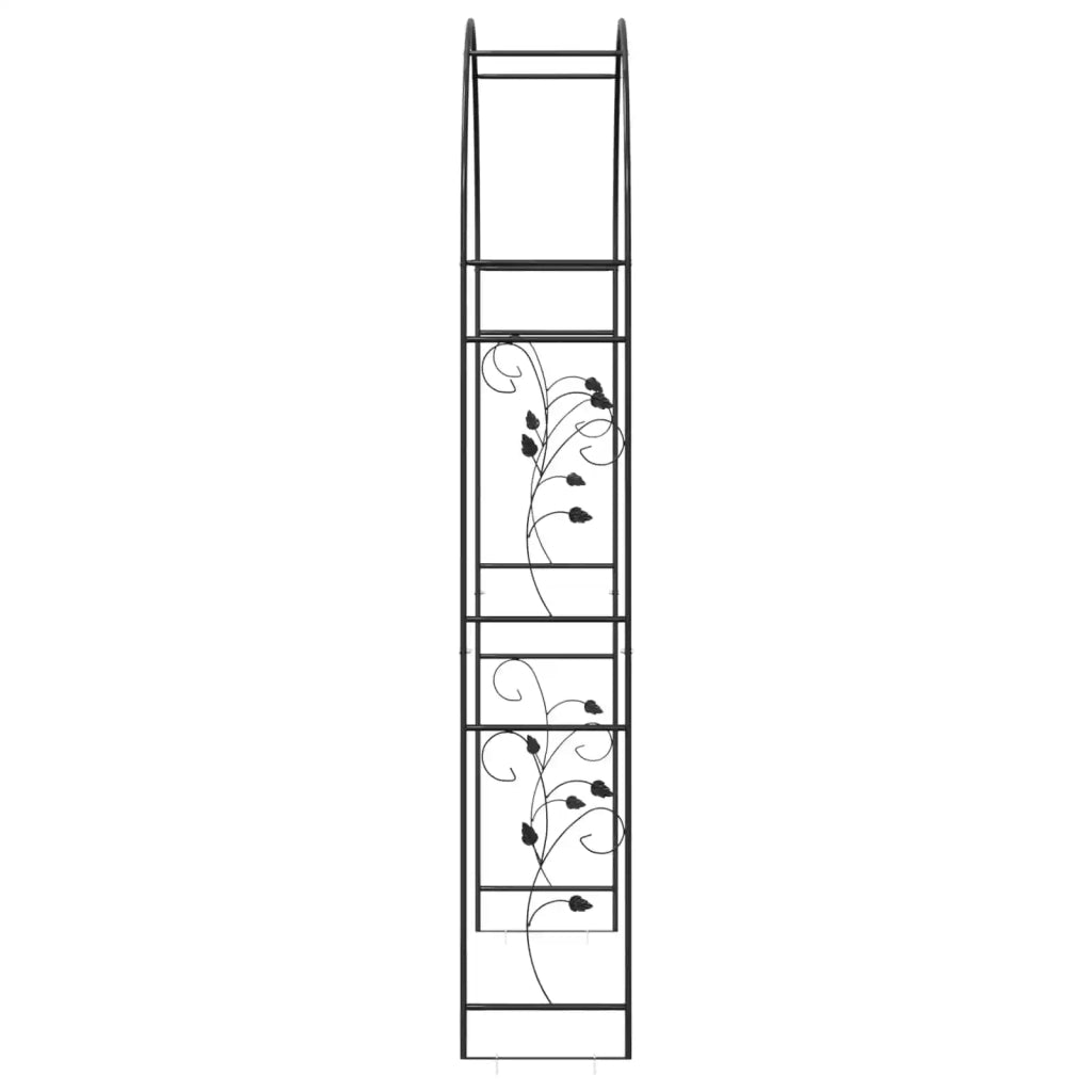 Arco da Giardino Floreale Nero 115 x 37 x 231 cm CFW8466588