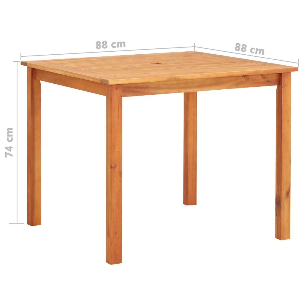 Set da Pranzo da Giardino 5 pz con Cuscini Massello di Acacia 278902