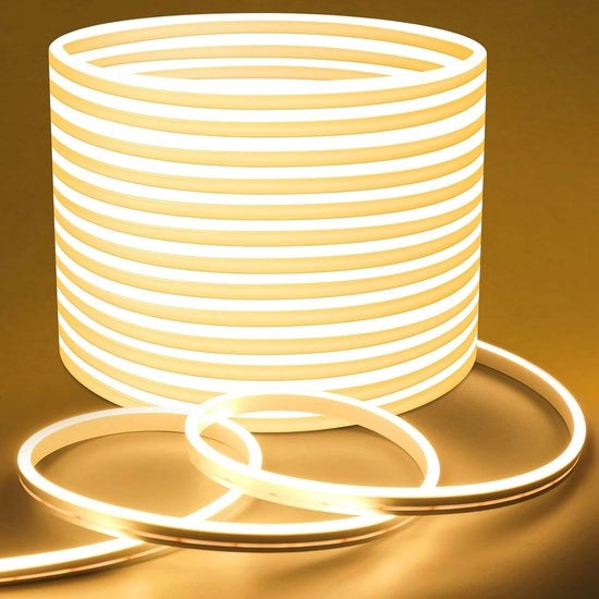 LED a led stripa 10m - Bianco caldo, Idrorepellente, Flessibile per Interno e Esterno