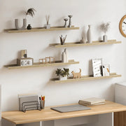 Mensole da Parete 4 pz Bianco e Rovere Sonoma 80x9x3 cm 326696