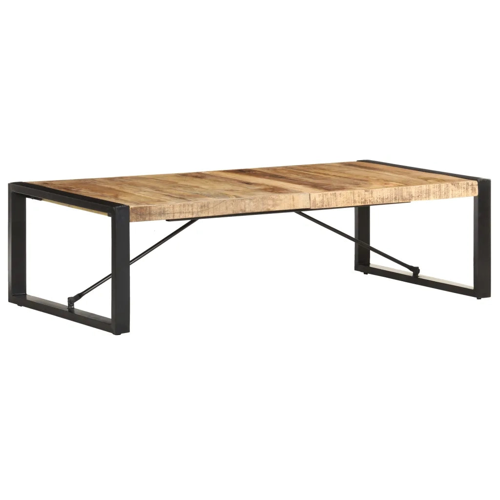 Tavolino da Salotto 140x70x40 cm in Legno di Mango Grezzo 321584