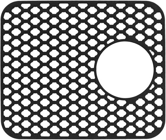 Mat di Acciaio Inox con Gomma Antiscivolo e Flessibile, Ideale per la Pulizia Facile in Cucina e Bagno (Nero, Universale)