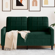 Divano a 2 Posti-Sofa 2 Posti Verde Scuro 120 cm in Velluto 148469