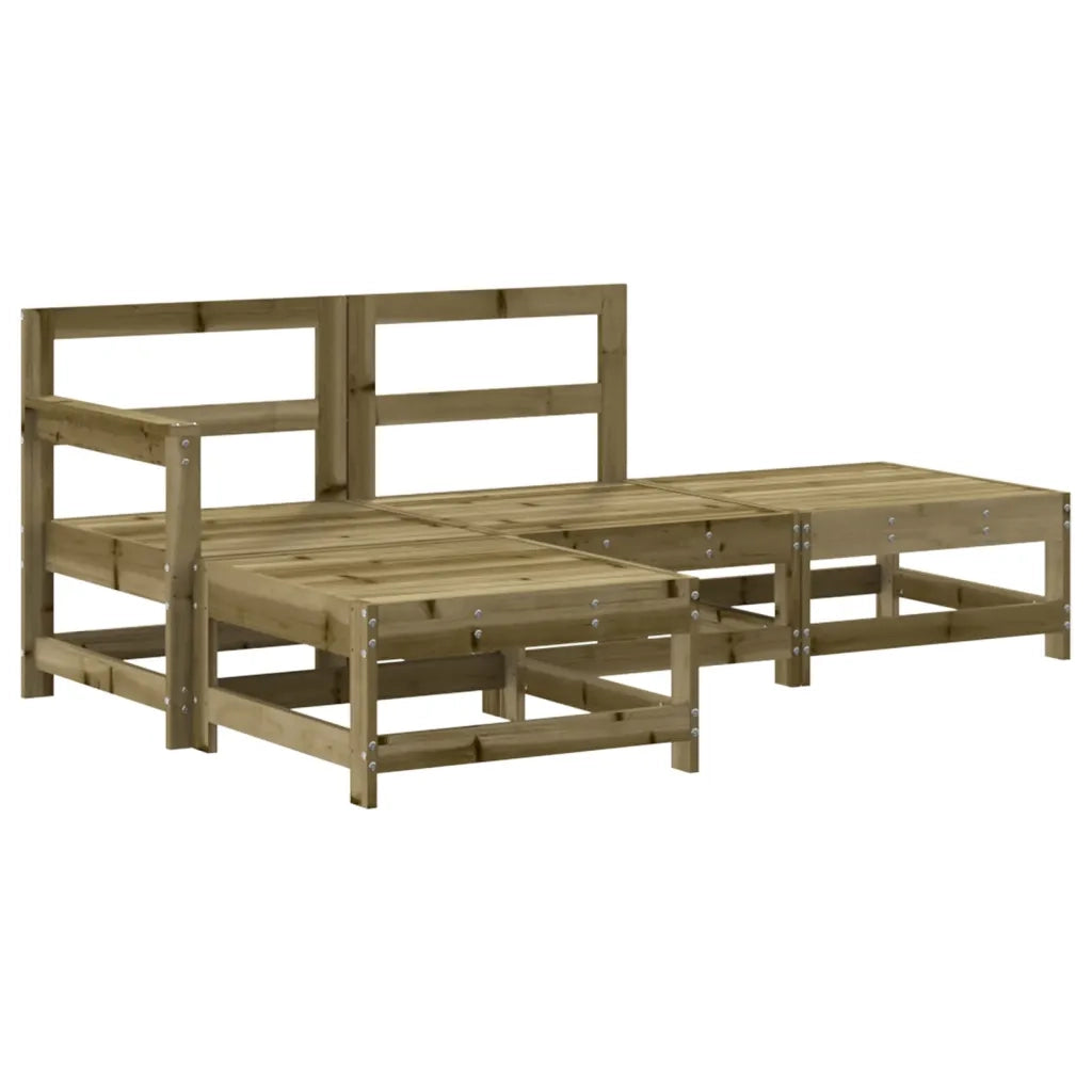 Set Salotto da Giardino 4 pz in Legno Impregnato di Pino 3186493