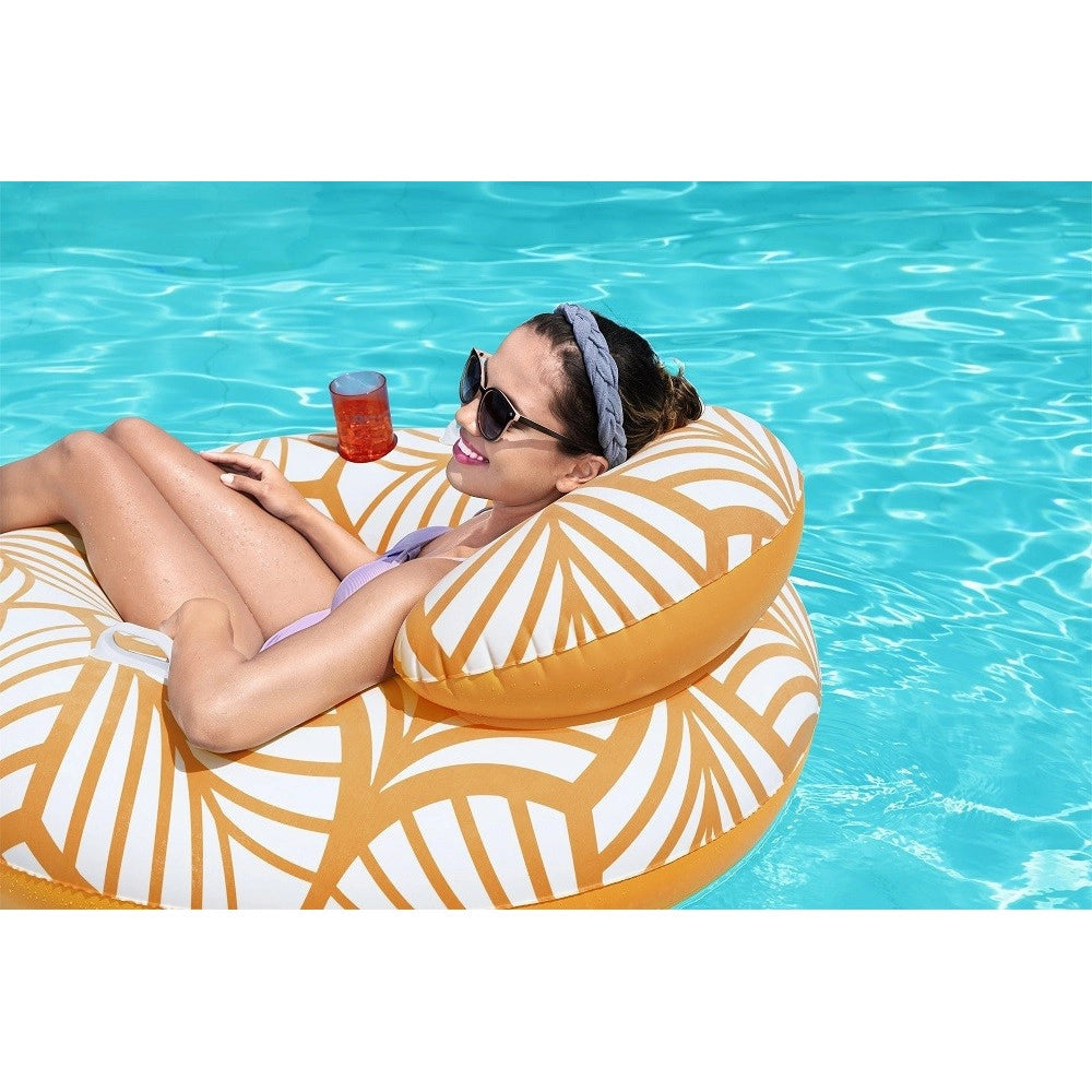 Trade Shop - Poltrona Gonfiabile Comfort Plush Galleggiante Piscina Spiaggia 118x117cm 43643 -
