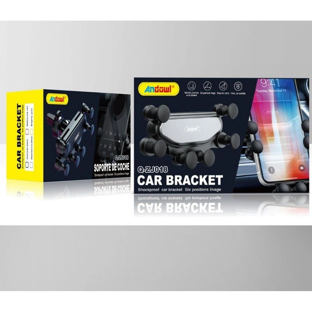 Trade Shop - Portacellulare Auto Universale Griglia Di Ventilazione 6 Punti Fissaggio Q-zj018 -