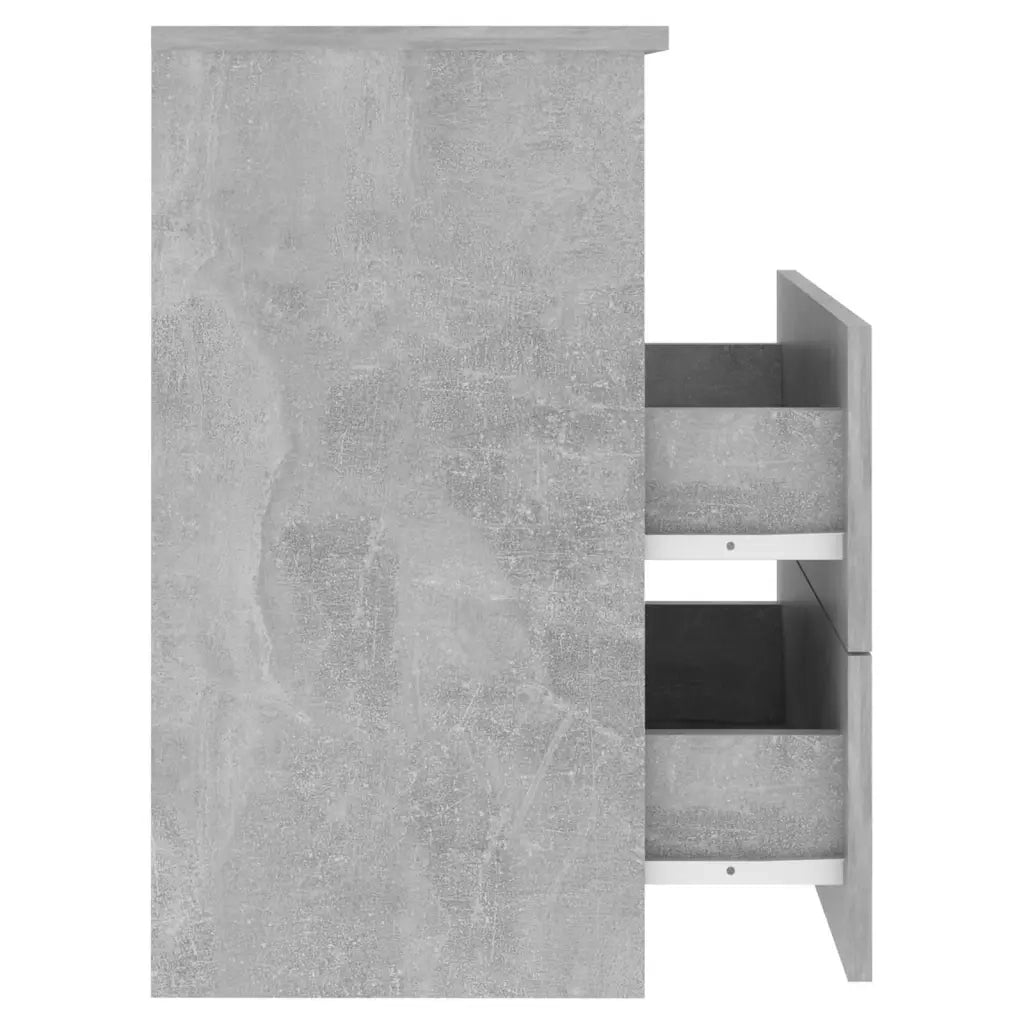 Comodino-Tavolino da notte Grigio Cemento 50x32x60 cm