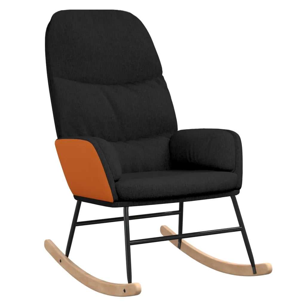 Sedia a Dondolo Nera in Tessuto CFW8786206