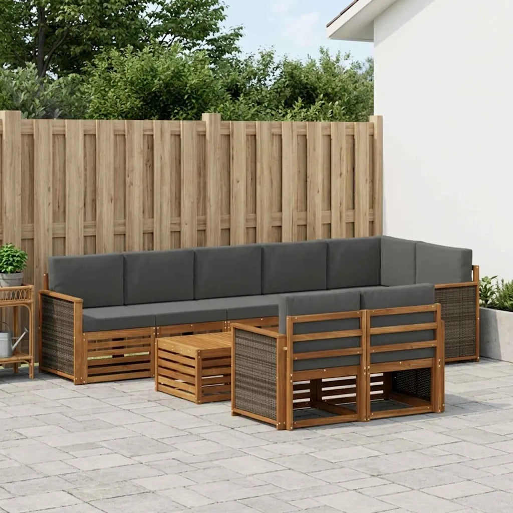 Set divani Legno di Acacia Massello 3384528