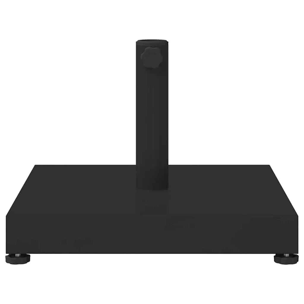 Base moderna quadrata per ombrellone da esterno 45 x 45 x 31,5 cm in acciaio nero codice 02_0058930.