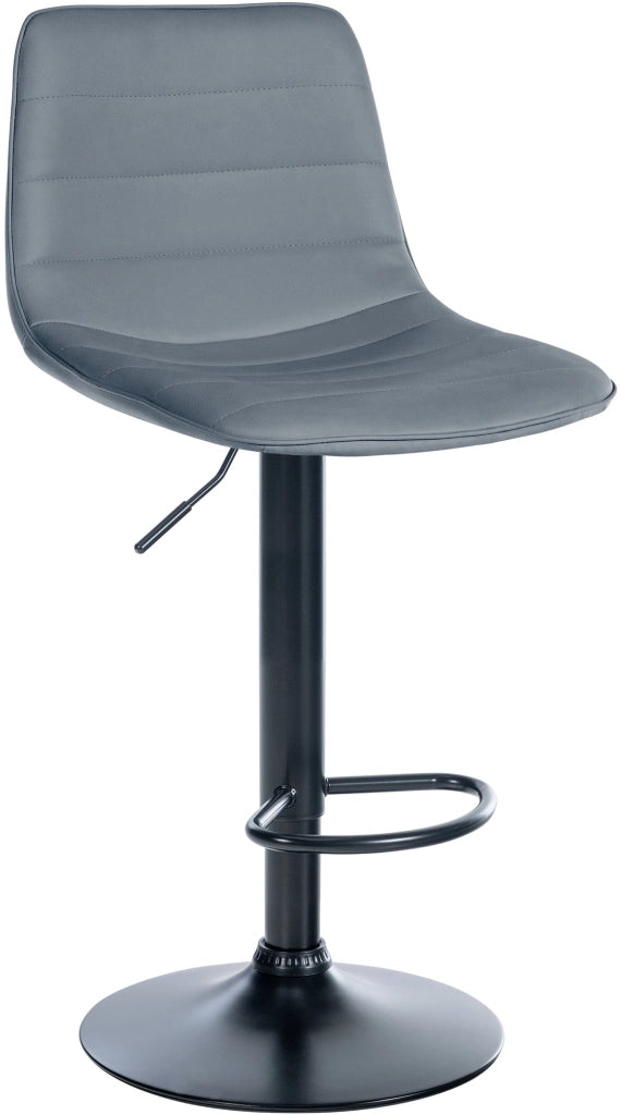 Sgabello da bar Lex in similpelle grigio,nero
