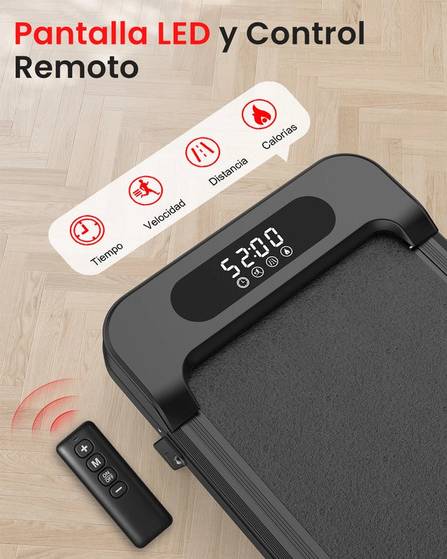 Tapis roulant inclinato  con triplo sistema di ammortizzazione e motore silenzioso da 2,5 CV, portata massima 130 kg, velocità 1-8 km/h