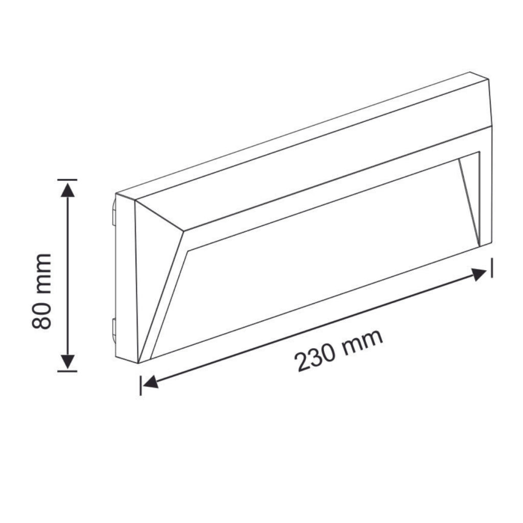Lampada scala esterna LED B119 1,6W 4000K IP65 Polux