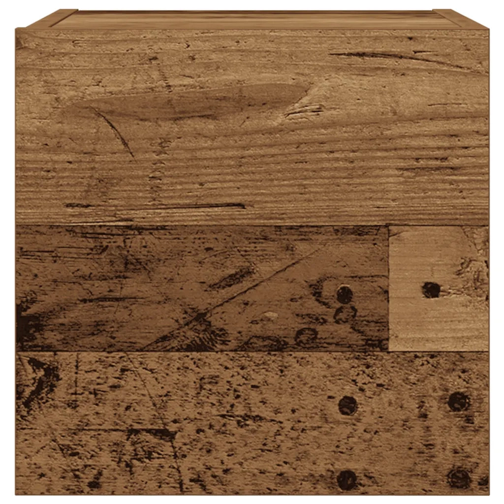 Armadietti TV Montati a Parete Legno Antico 30,5x30x30 cm