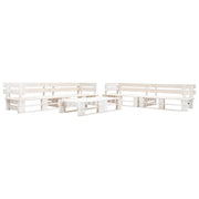 Set di mobili da giardino mobili da esterno set di mobili in pallet da 6 pezzi legno bianco 02_0018452