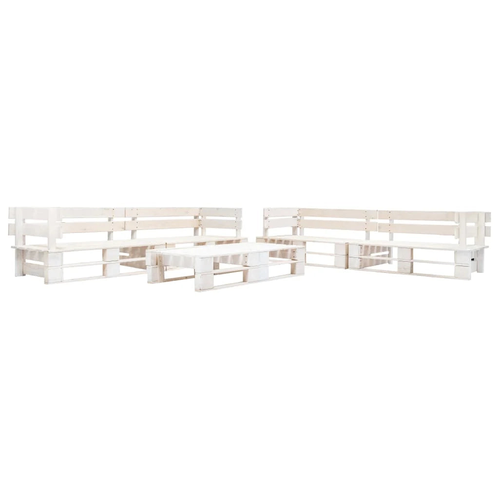 Set di mobili da giardino mobili da esterno set di mobili in pallet da 6 pezzi legno bianco 02_0018452