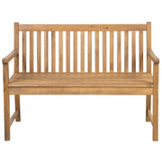 Panca da giardino leggera in legno di acacia 120 cm a doghe design esterno patio in stile rustico