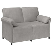 Divano | Divano da soggiorno | Sofa a 2 Posti Grigio Chiaro 138 x 83 x 95 cm Velluto
