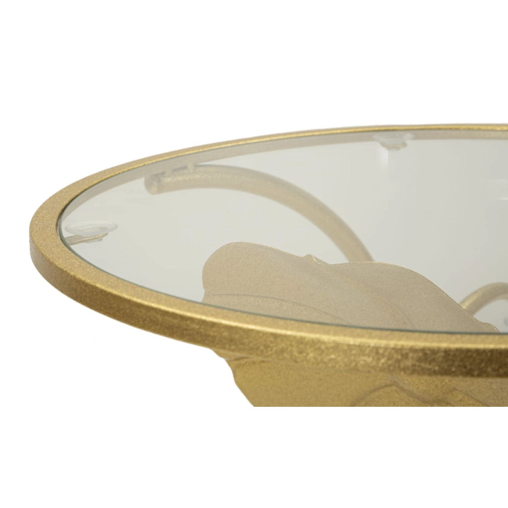 Tavolino VKH803, Oro, Metallo, 40x40x78 cm