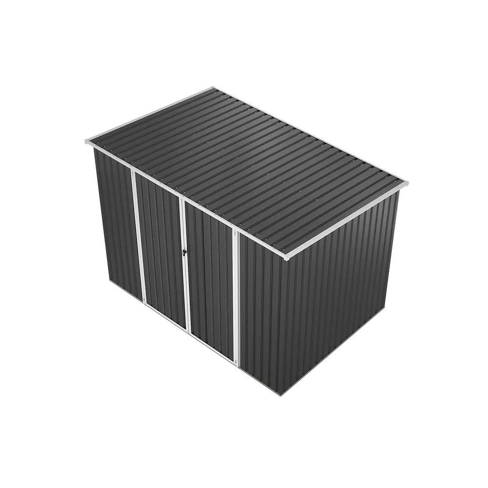Casetta da giardino in acciaio zincato nero 2,77x1,93xh1,96m - 91kg - 5,35 metri quadri